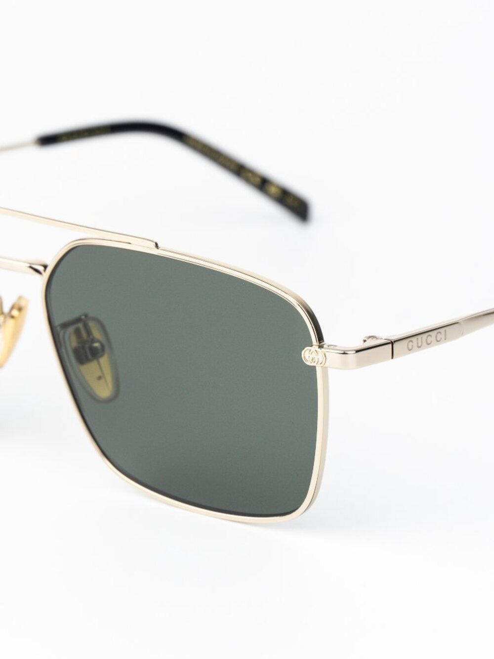 Gucci Men Sunglasses Gold Grey Rectangular GG1957SA 001 NEW AUTHENTIC - Picture 6 of 12